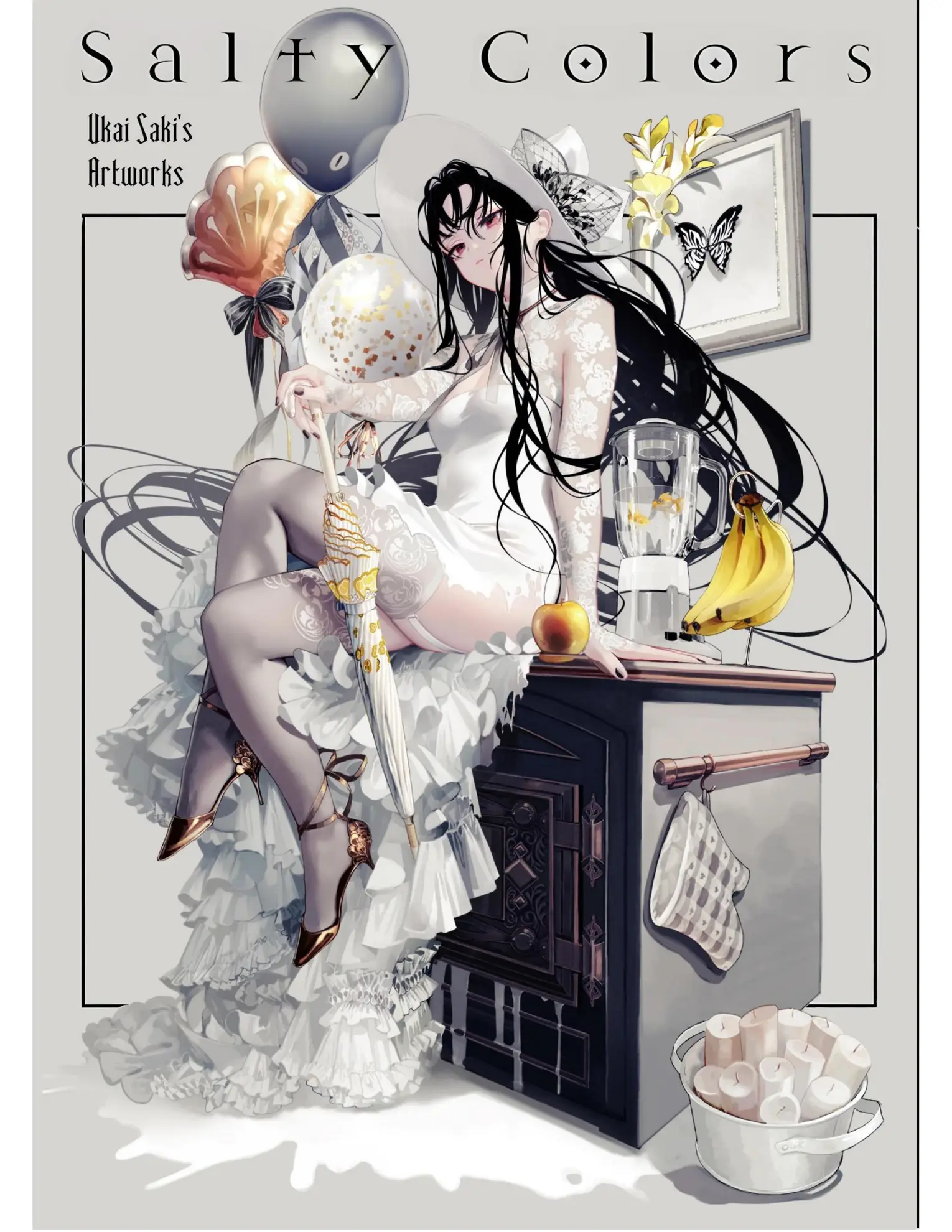 鹈饲沙树画集：Salty Colors 第1页设定图