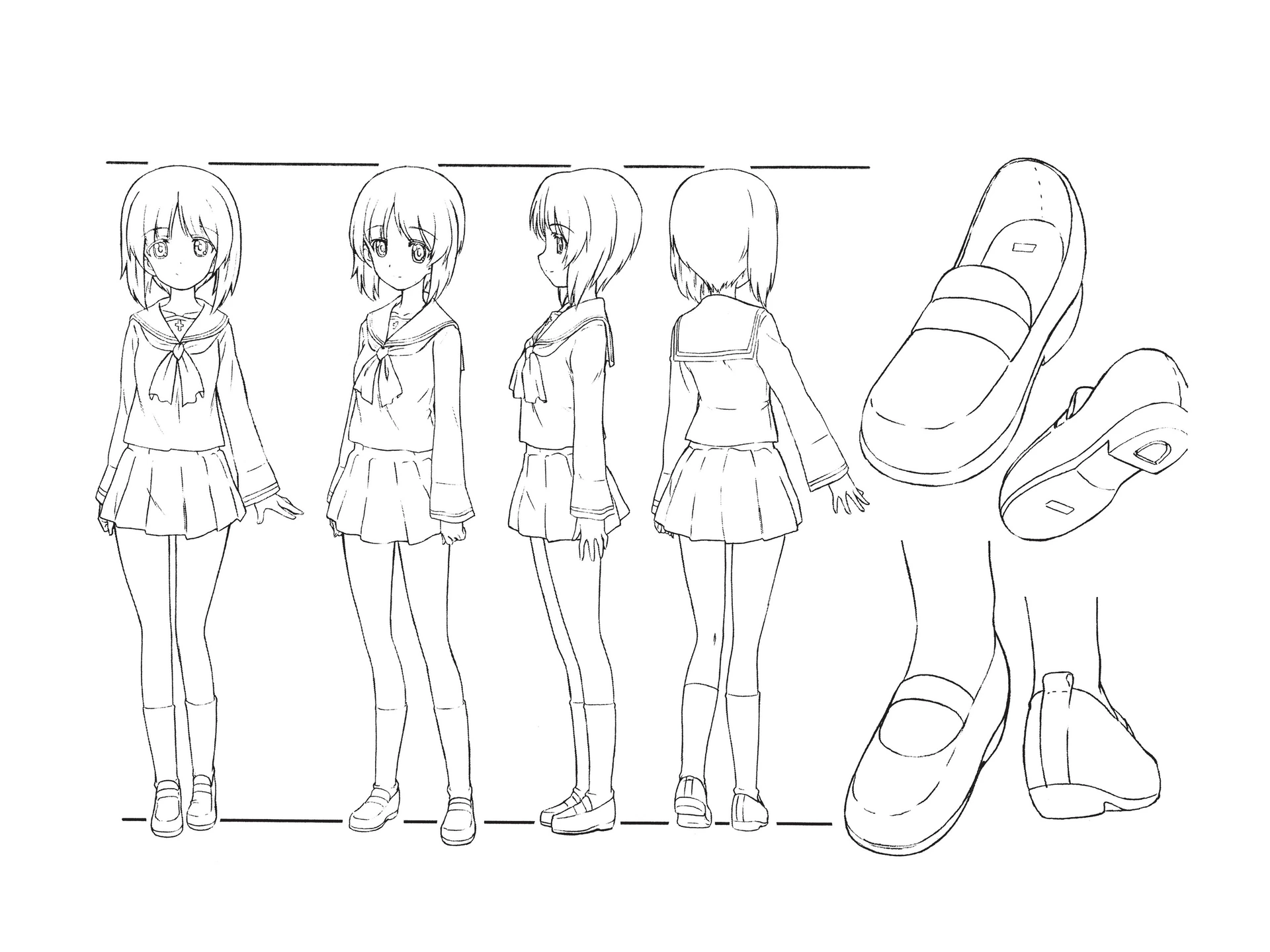 少女与战车/动画原画设定